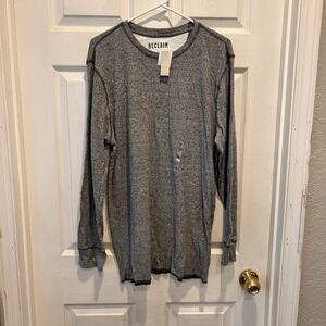 NWT Buckle Reclaim Mens XL Long Sleeve Drop Needle Tee Shirt Gray Black Gorpcore